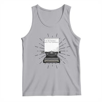 Funny Typewriter Tank Top I Am An Author What Is Your Superpower - Wonder Print Shop