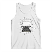 Funny Typewriter Tank Top I Am An Author What Is Your Superpower - Wonder Print Shop