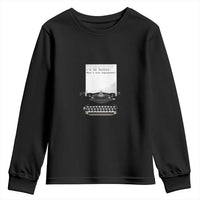Funny Typewriter Youth Sweatshirt I Am An Author What Is Your Superpower - Wonder Print Shop