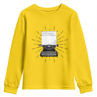 Funny Typewriter Youth Sweatshirt I Am An Author What Is Your Superpower - Wonder Print Shop