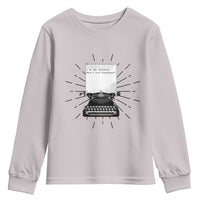 Funny Typewriter Youth Sweatshirt I Am An Author What Is Your Superpower - Wonder Print Shop