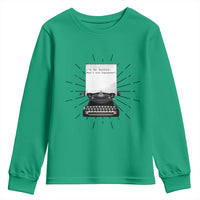 Funny Typewriter Youth Sweatshirt I Am An Author What Is Your Superpower - Wonder Print Shop