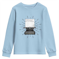 Funny Typewriter Youth Sweatshirt I Am An Author What Is Your Superpower - Wonder Print Shop