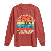 Never Trust An Atom They Make Up Everything Long Sleeve Shirt Funny Science - Wonder Print Shop