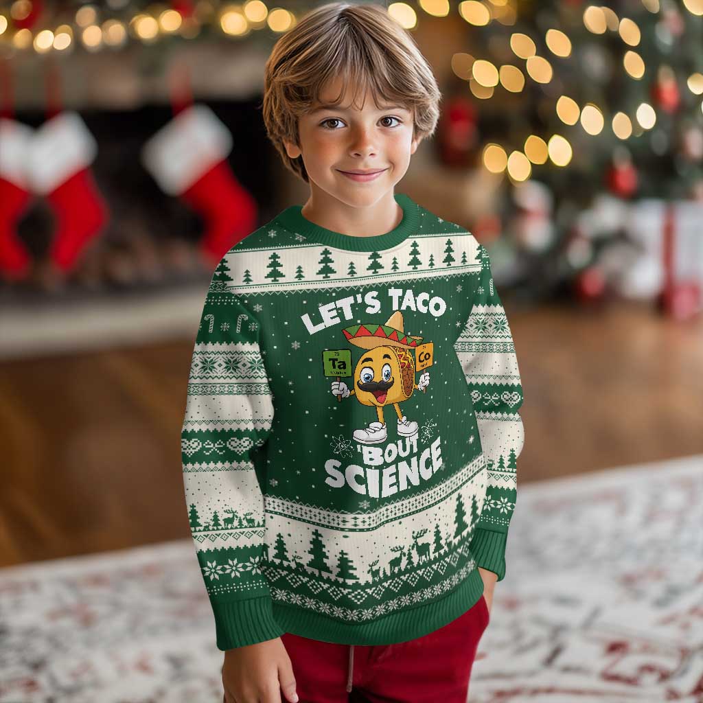Funny Science Taco Pun Ugly Christmas Sweater Let Is Taco Bout Science - Wonder Print Shop