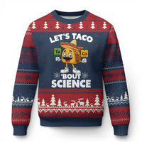 Funny Science Taco Pun Ugly Christmas Sweater Let Is Taco Bout Science - Wonder Print Shop