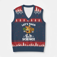 Funny Science Taco Pun V-Neck Knit Sweater Vest Let Is Taco Bout Science - Wonder Print Shop
