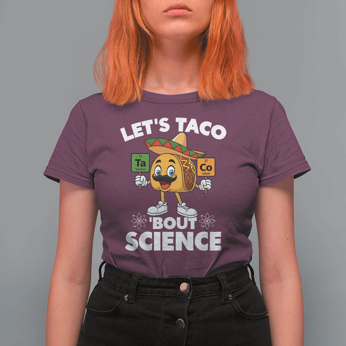Funny Science Taco Pun T Shirt For Women Let Is Taco Bout Science - Wonder Print Shop