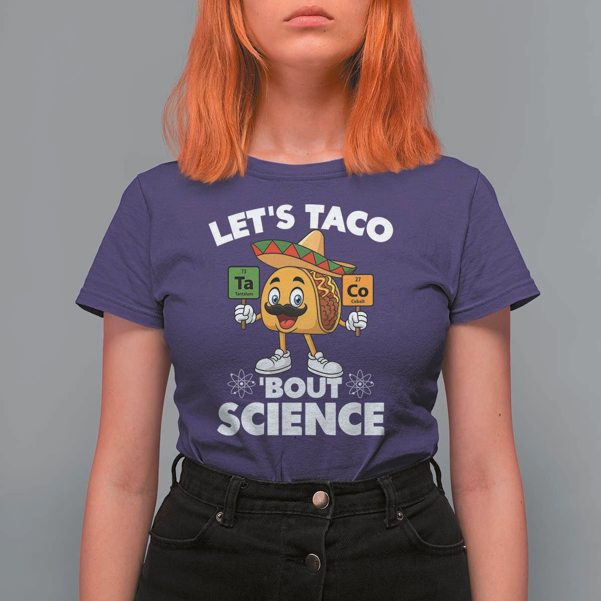 Funny Science Taco Pun T Shirt For Women Let Is Taco Bout Science - Wonder Print Shop