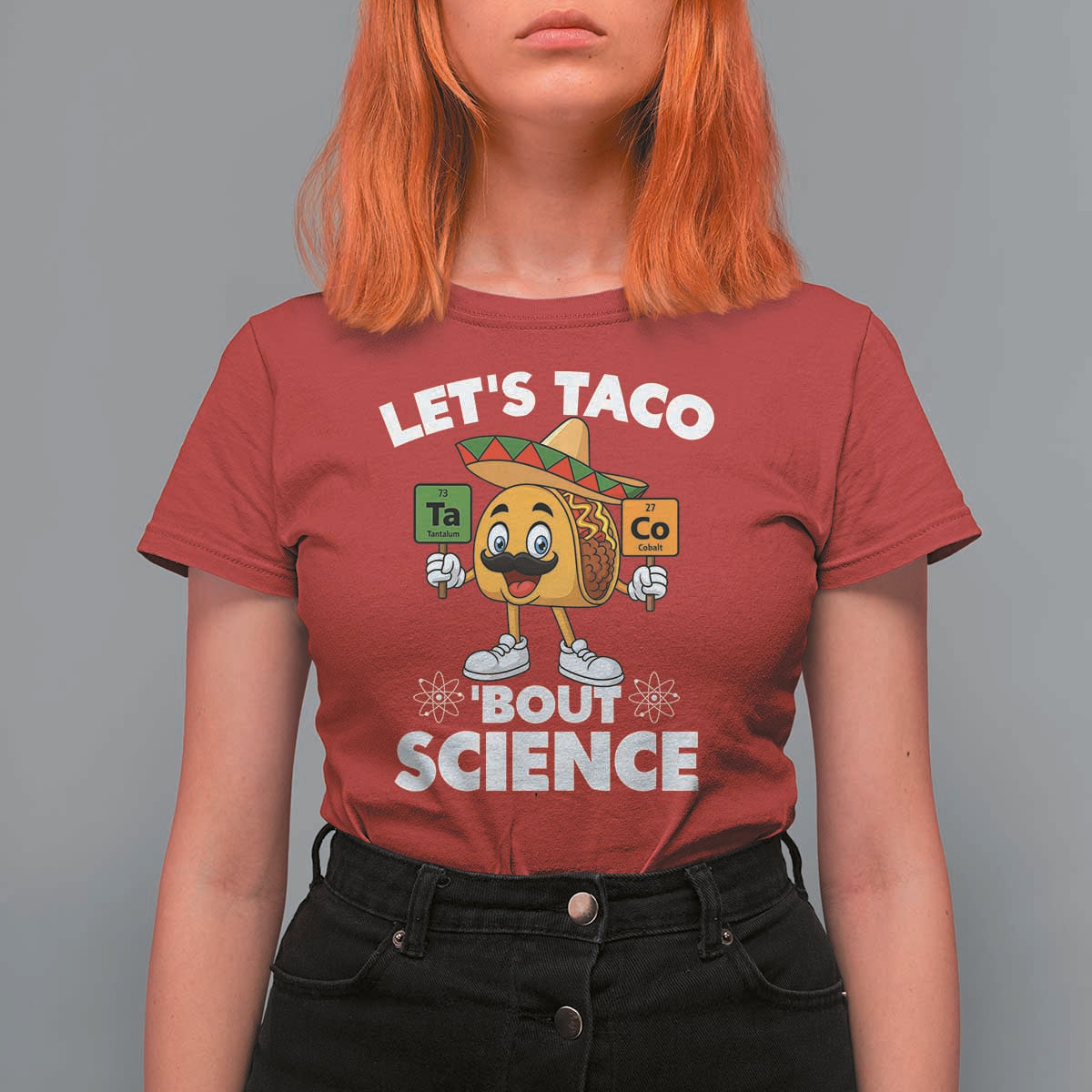 Funny Science Taco Pun T Shirt For Women Let Is Taco Bout Science - Wonder Print Shop