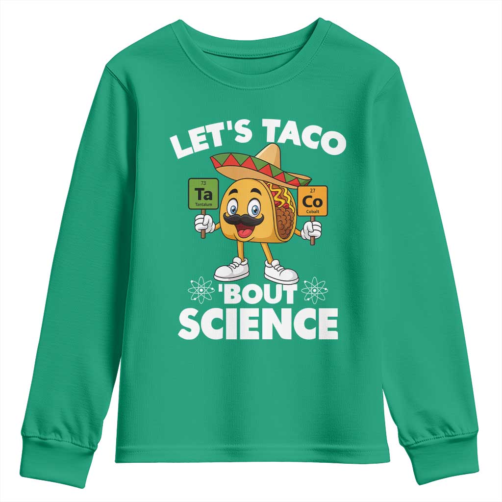 Funny Science Taco Pun Youth Sweatshirt Let Is Taco Bout Science - Wonder Print Shop