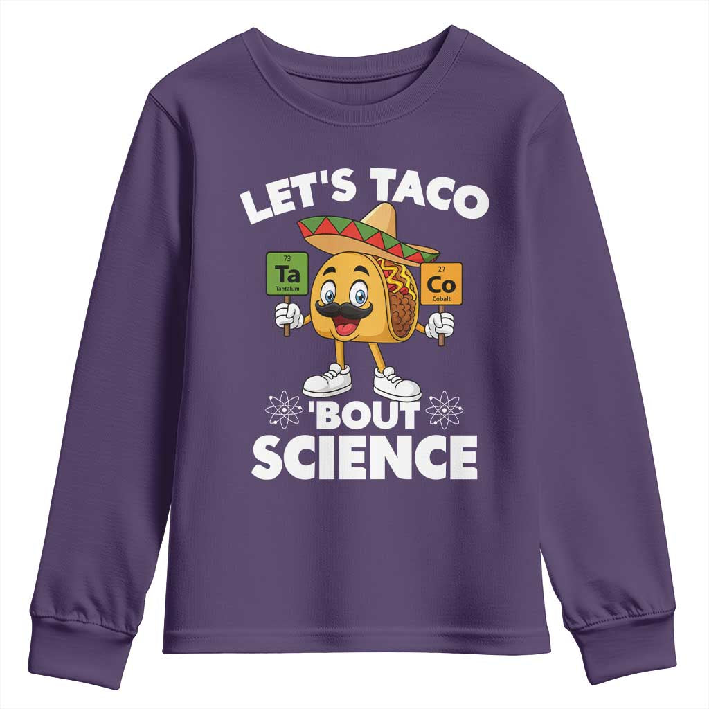 Funny Science Taco Pun Youth Sweatshirt Let Is Taco Bout Science - Wonder Print Shop