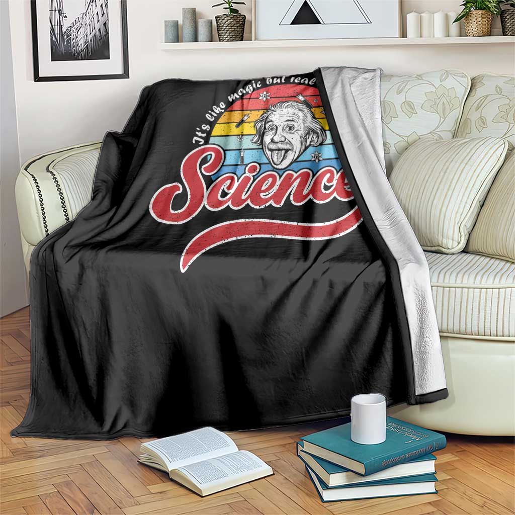 Science It Is Like Magic But Real Throw Blanket Funny Science Teacher - Wonder Print Shop