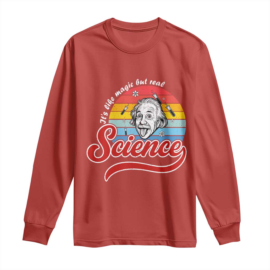 Science It Is Like Magic But Real Long Sleeve Shirt Funny Science Teacher - Wonder Print Shop