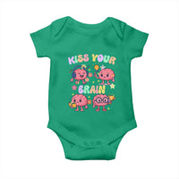 Kiss Your Brain Baby Onesie Funny Teacher - Wonder Print Shop