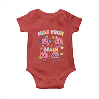 Kiss Your Brain Baby Onesie Funny Teacher - Wonder Print Shop