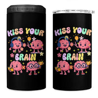 Kiss Your Brain 4 in 1 Can Cooler Tumbler Funny Teacher - Wonder Print Shop