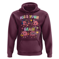 Kiss Your Brain Hoodie Funny Teacher - Wonder Print Shop