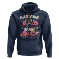 Kiss Your Brain Hoodie Funny Teacher - Wonder Print Shop