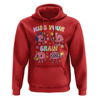 Kiss Your Brain Hoodie Funny Teacher - Wonder Print Shop