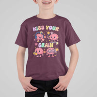 Kiss Your Brain T Shirt For Kid Funny Teacher - Wonder Print Shop