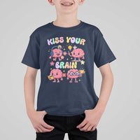 Kiss Your Brain T Shirt For Kid Funny Teacher - Wonder Print Shop
