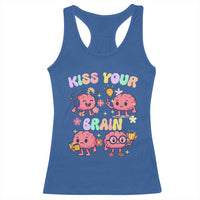 Kiss Your Brain Racerback Tank Top Funny Teacher - Wonder Print Shop