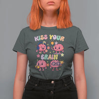 Kiss Your Brain T Shirt For Women Funny Teacher - Wonder Print Shop