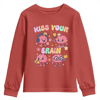 Kiss Your Brain Youth Sweatshirt Funny Teacher - Wonder Print Shop