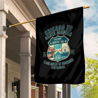 Route Highway 66 Chicago Santa Monica Vintage America Road Trip Garden Flag