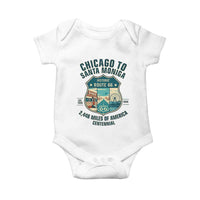 Route Highway 66 Chicago Santa Monica Vintage America Road Trip Baby Onesie