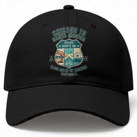 Route Highway 66 Chicago Santa Monica Vintage America Road Trip Baseball Cap