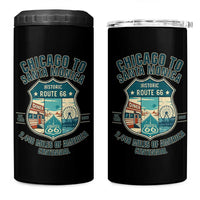 Route Highway 66 Chicago Santa Monica Vintage America Road Trip 4 in 1 Can Cooler Tumbler