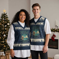 Route Highway 66 Chicago Santa Monica Vintage America Road Trip V-Neck Knit Sweater Vest