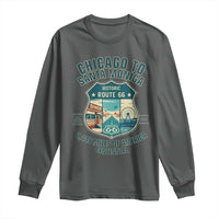 Route Highway 66 Chicago Santa Monica Vintage America Road Trip Long Sleeve Shirt