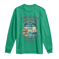 Route Highway 66 Chicago Santa Monica Vintage America Road Trip Long Sleeve Shirt