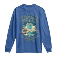 Route Highway 66 Chicago Santa Monica Vintage America Road Trip Long Sleeve Shirt