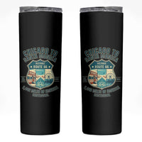 Route Highway 66 Chicago Santa Monica Vintage America Road Trip Skinny Tumbler