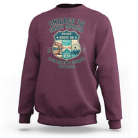 Route Highway 66 Chicago Santa Monica Vintage America Road Trip Sweatshirt