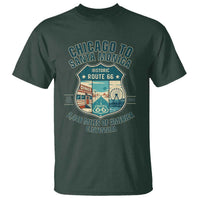 Route Highway 66 Chicago Santa Monica Vintage America Road Trip T Shirt