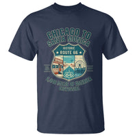 Route Highway 66 Chicago Santa Monica Vintage America Road Trip T Shirt