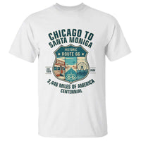 Route Highway 66 Chicago Santa Monica Vintage America Road Trip T Shirt
