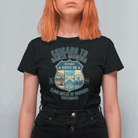 Route Highway 66 Chicago Santa Monica Vintage America Road Trip T Shirt For Women