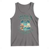 Route Highway 66 Chicago Santa Monica Vintage America Road Trip Tank Top
