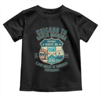 Route Highway 66 Chicago Santa Monica Vintage America Road Trip Toddler T Shirt