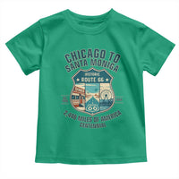 Route Highway 66 Chicago Santa Monica Vintage America Road Trip Toddler T Shirt