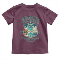 Route Highway 66 Chicago Santa Monica Vintage America Road Trip Toddler T Shirt