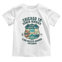 Route Highway 66 Chicago Santa Monica Vintage America Road Trip Toddler T Shirt