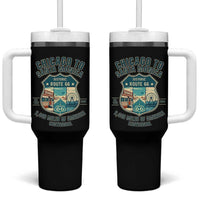 Route Highway 66 Chicago Santa Monica Vintage America Road Trip Tumbler With Handle