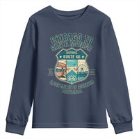 Route Highway 66 Chicago Santa Monica Vintage America Road Trip Youth Sweatshirt